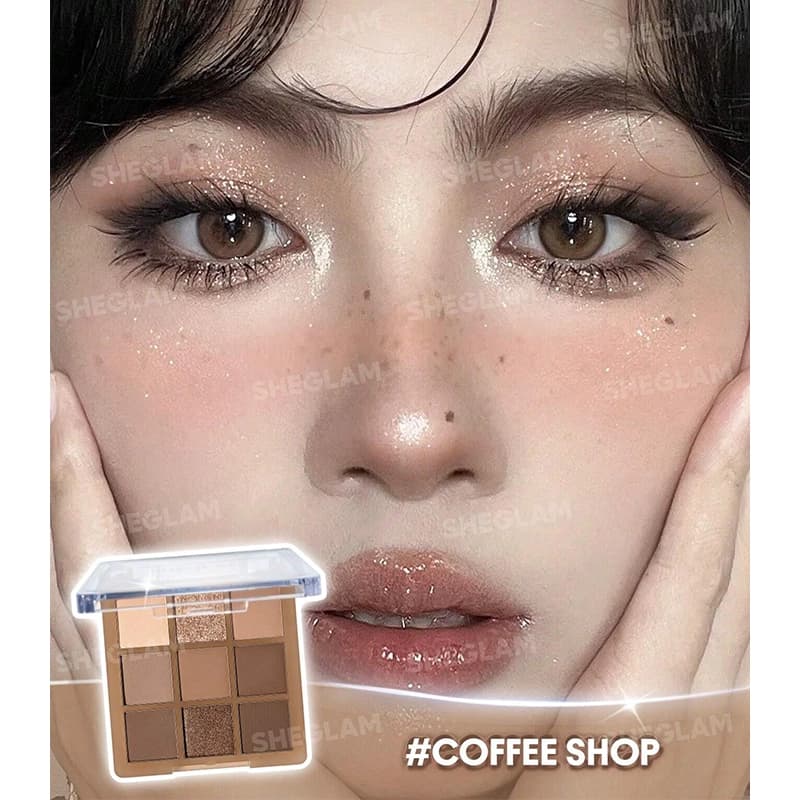 پالت سایه 9 رنگ شیگلم مدل Coffee Shop — تصویر ۲