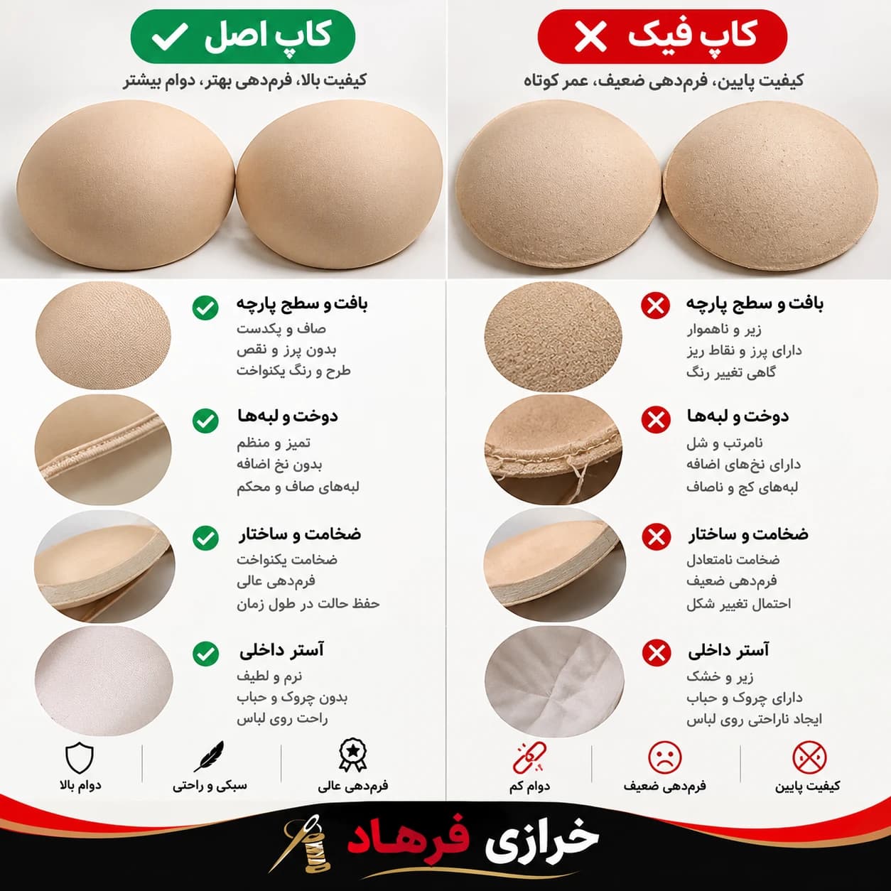کاپ سینه ترک اصل بسته 24 جفت عمده — تصویر ۸