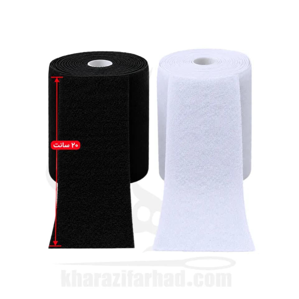 چسب نرو ماده 20 سانت سفید و مشکی بسته 25 یاردی عمده — تصویر ۶