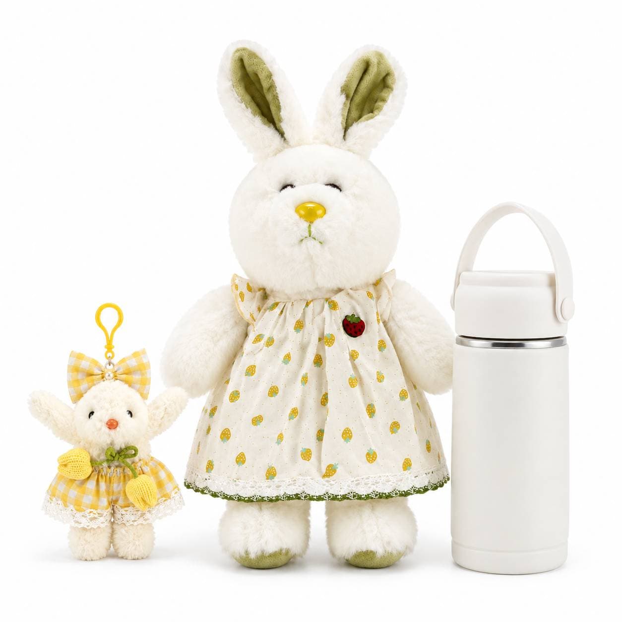 🌼🐰 ست خرگوش لیمویی همراه با آویز کیف و تراول ماگ | Lemon Bunny To Go