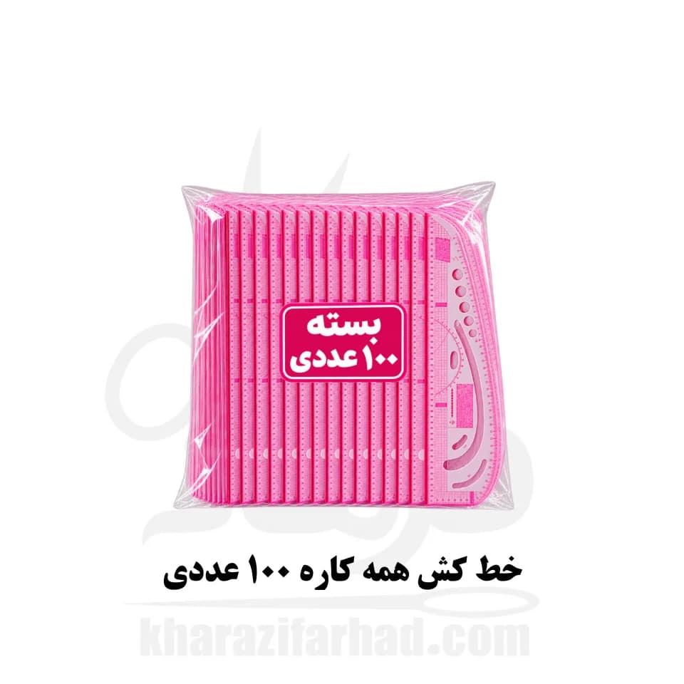 خط کش خیاطی همه کاره ژله ای بسته 100 عددی عمده — تصویر ۹
