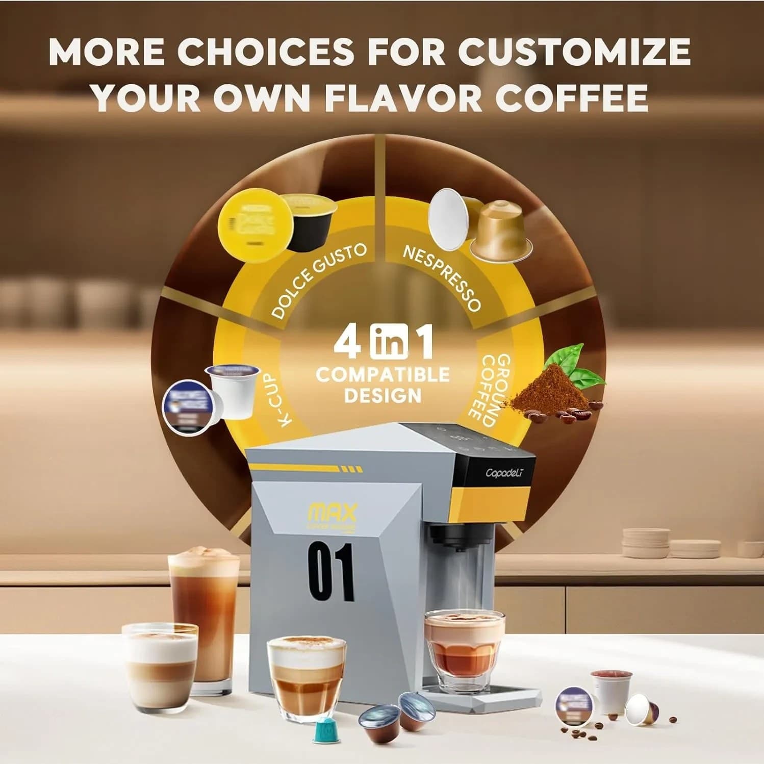 اسپرسوساز مدل ME2406 CAPADELI Multiple MAX Coffee — تصویر ۱۲