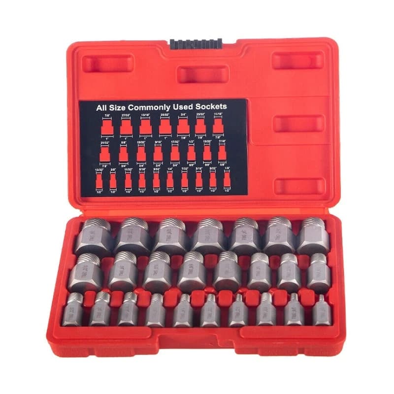 ست مته و قلاویز چپ‌گرد بکسی FIX-25، مجموعه 25 عددی ابزار خارج کردن پیچ شکسته