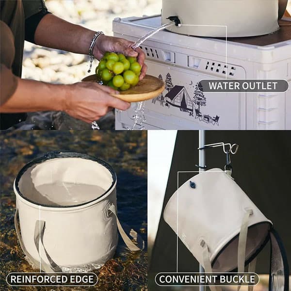 سطل آب تاشو نیچرهایک مدل Naturehike CNK2350CF010 20L — تصویر ۳