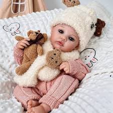 QIAOYIQIAO نوزاد دوباره متولد شده سیلیکون تمام بدن واقعی، عروسک های غیر وینیل — تصویر ۷
