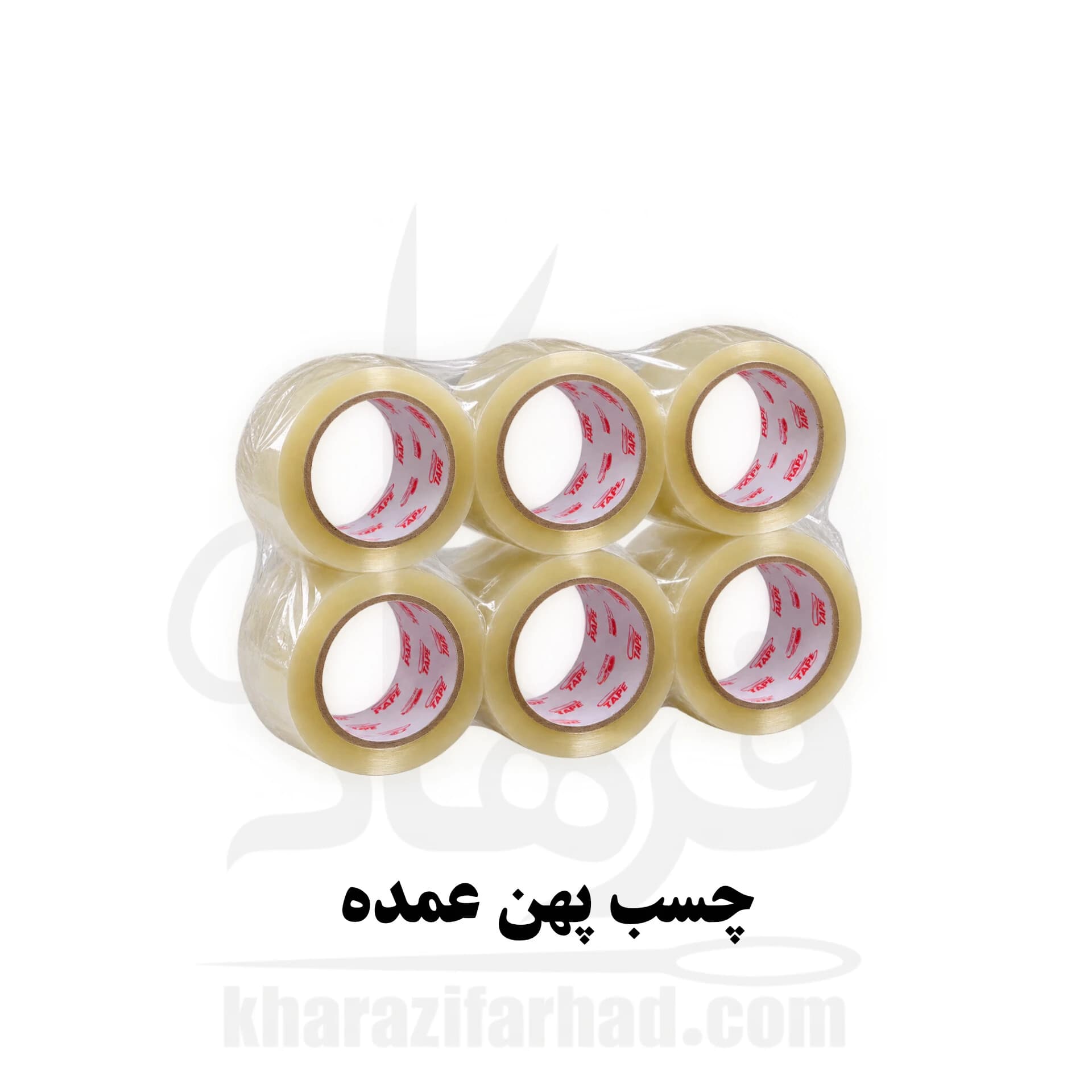 چسب نواری پهن بسته 6 عددی عمده