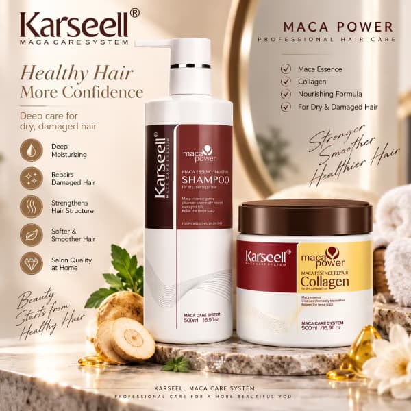 ست شامپو و ماسک مو کارسِل Maca Power مراقبت از موهای خشک و آسیب‌دیده — تصویر ۲