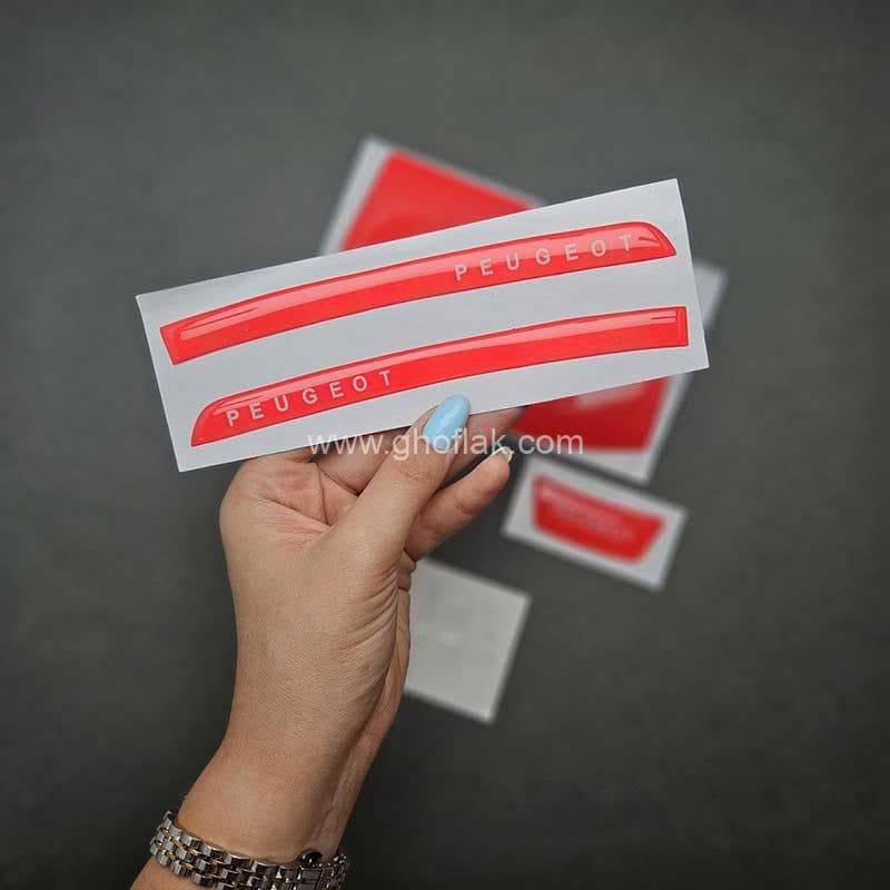 پد ژله ای محافظ دکمه فرمان – جلو مانیتور و آینه پژو 207 طرح لوگو پژو قرمز | مجموعه 18 عددی — تصویر ۱۰