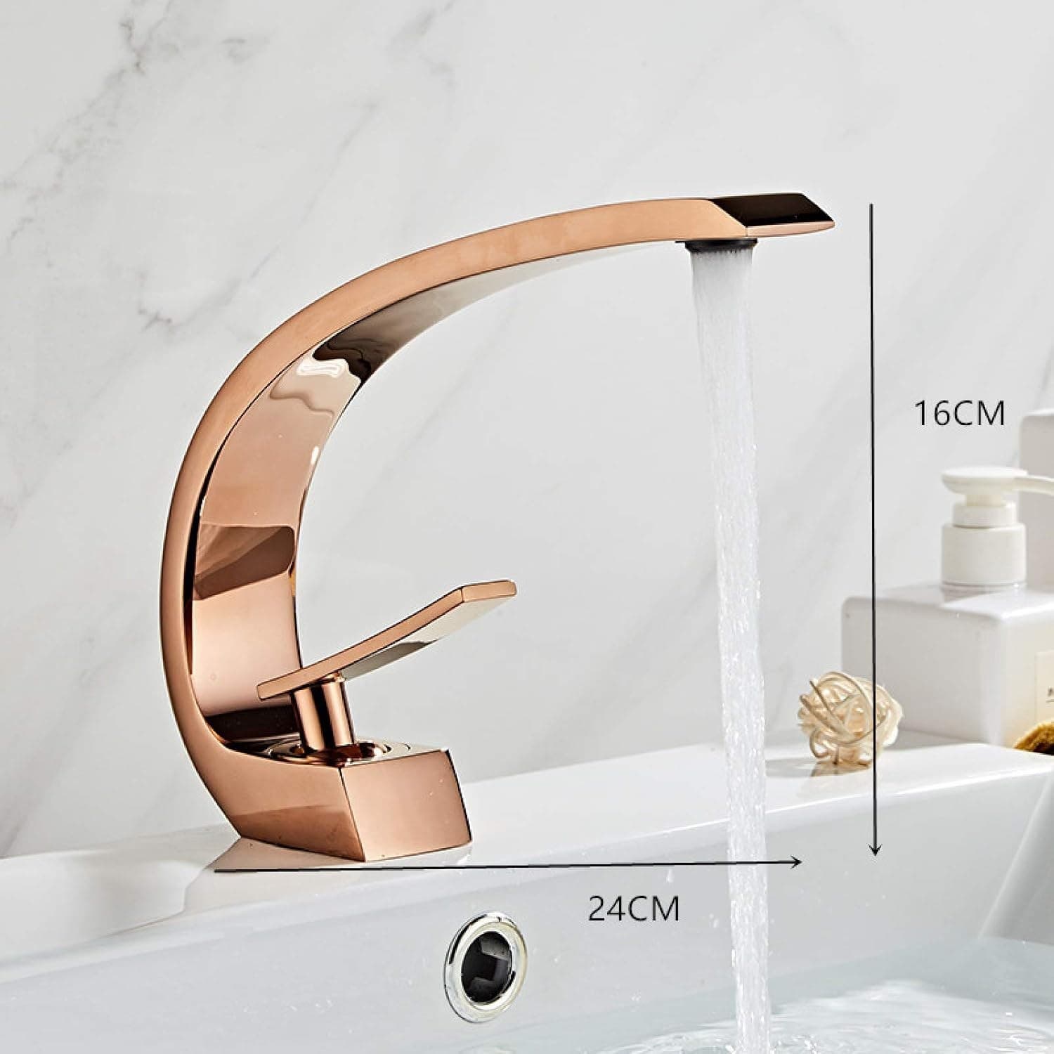 شیر روشویی لاکچری هایشین HS-586 | طراحی C-شکل مدرن — تصویر ۱۰