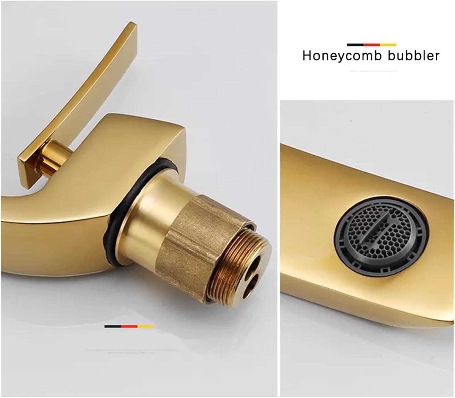 شیر روشویی لاکچری هایشین HS-586 | طراحی C-شکل مدرن — تصویر ۷