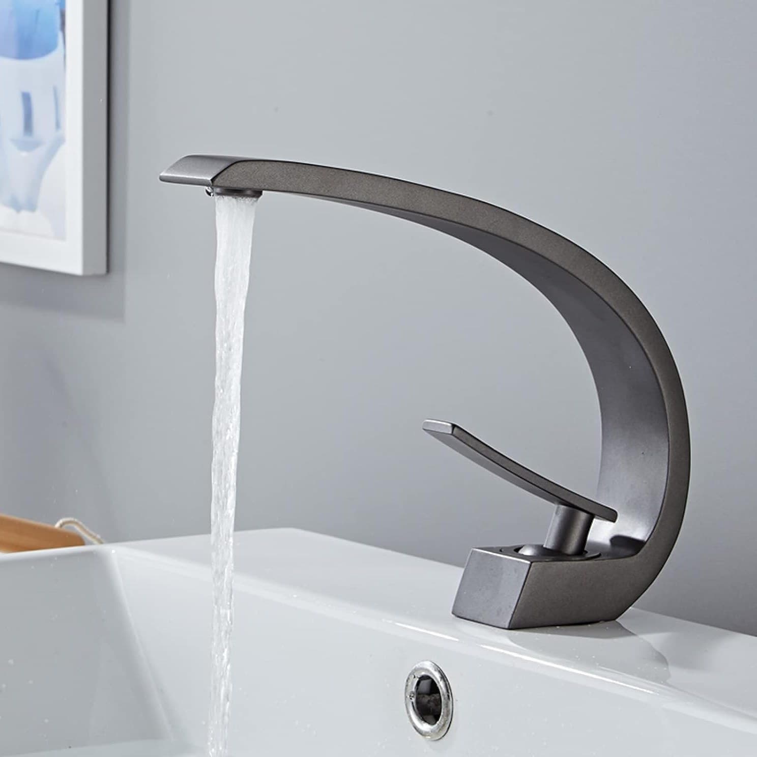 شیر روشویی لاکچری هایشین HS-586 | طراحی C-شکل مدرن — تصویر ۸