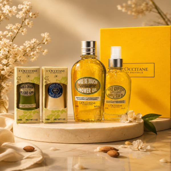 ست مراقبت بدن بادام لوکسیتان L’Occitane Almond Body Care Gift Set — تصویر ۲