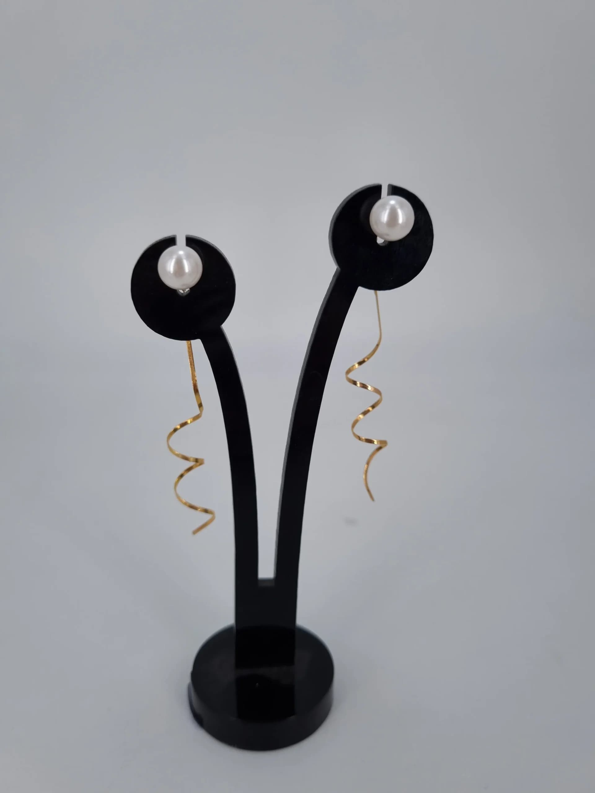 گوشواره طلای مروارید و پیچ