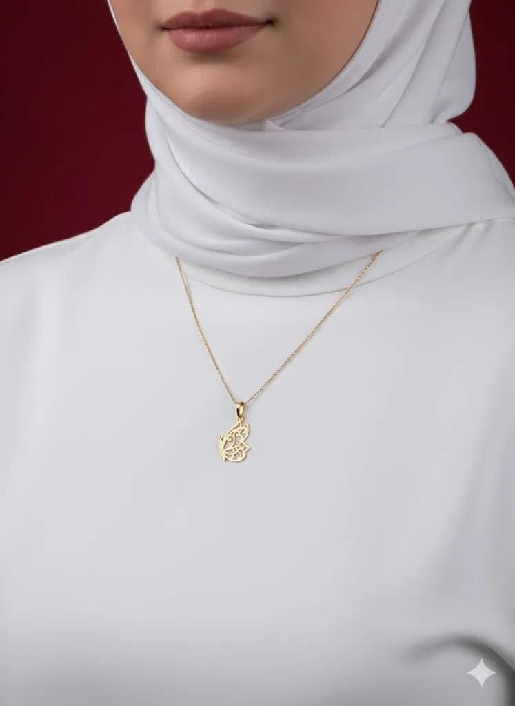 آویز طلای پروانه بال بسته — تصویر ۲