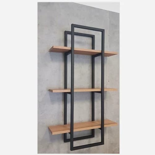 شلف دیواری سه طبقه مدل کتابخانه — تصویر ۳