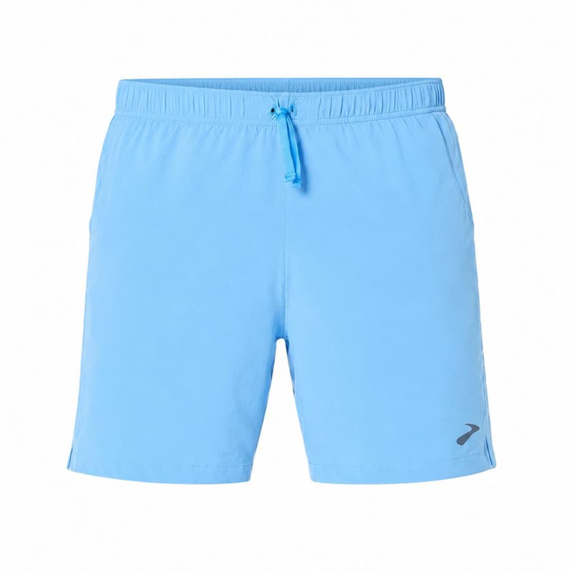 شورت ورزشی مردانه بروکس Brooks Moment 7 short 01 آبی — تصویر ۵