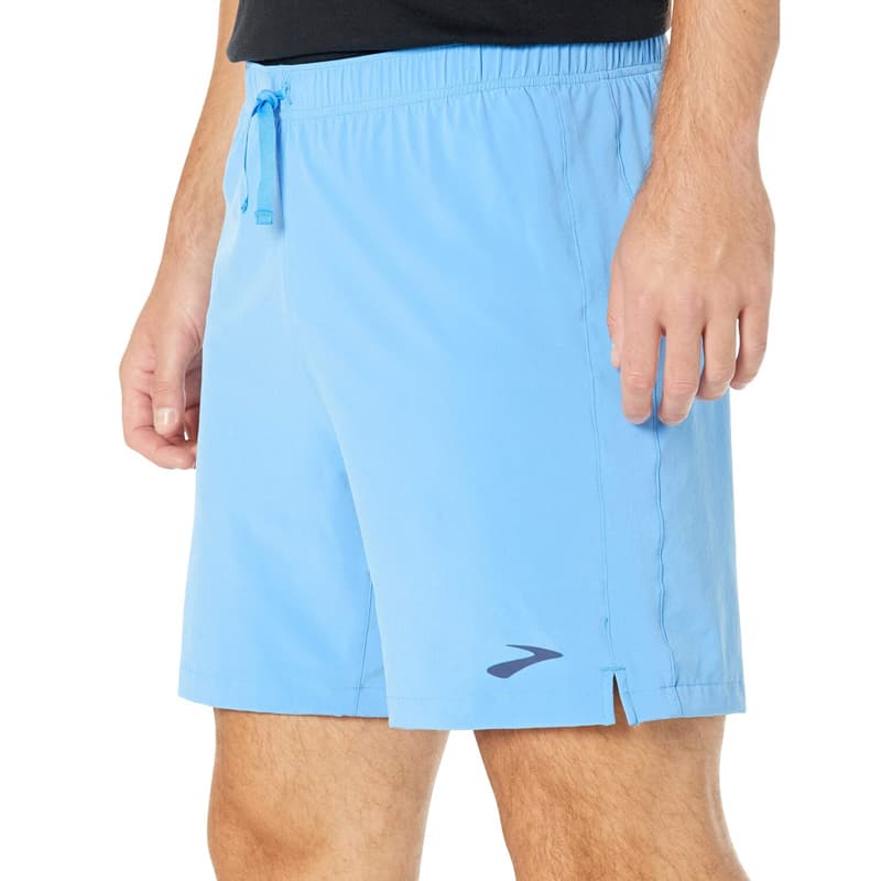 شورت ورزشی مردانه بروکس Brooks Moment 7 short 01 آبی — تصویر ۶