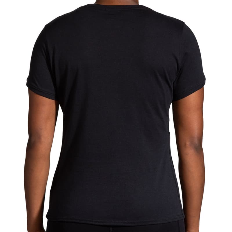 تیشرت ورزشی زنانه بروکس Brooks Distance Short Sleeve 2 مشکی — تصویر ۸