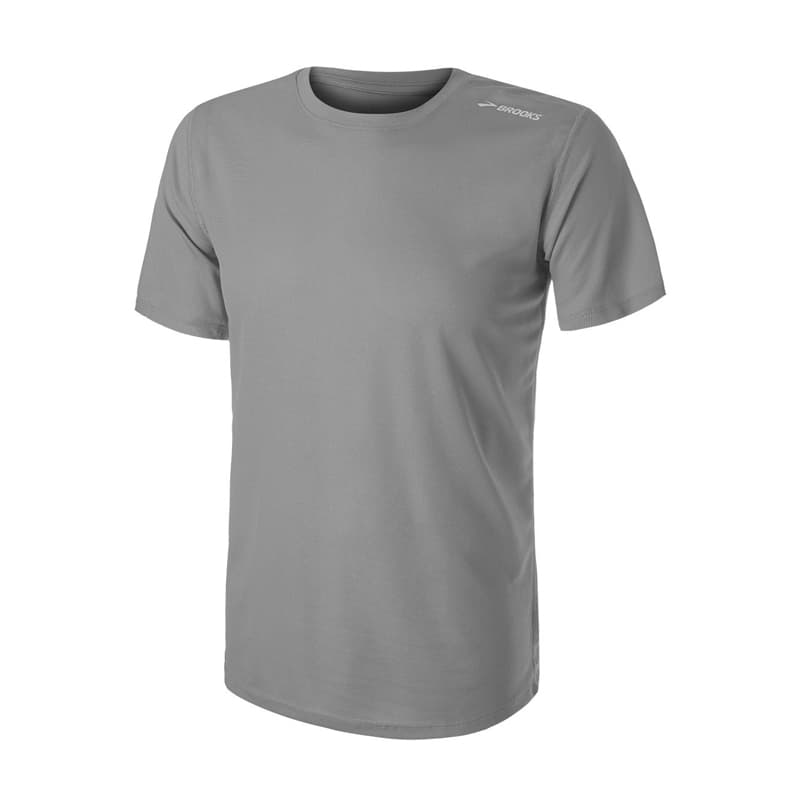 تیشرت ورزشی مردانه بروکس Brooks Podium Short Sleeve 01 طوسی — تصویر ۶