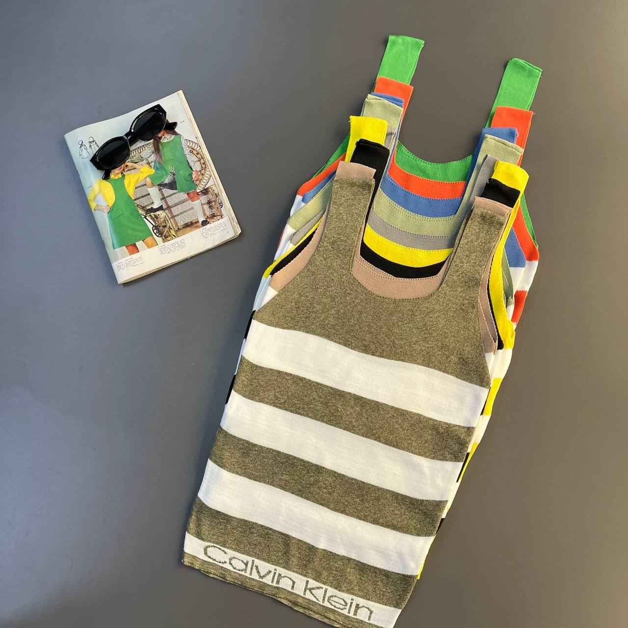 تاپ Calvin Klein کشبافت کد 9075 (بسته 10 عددی)