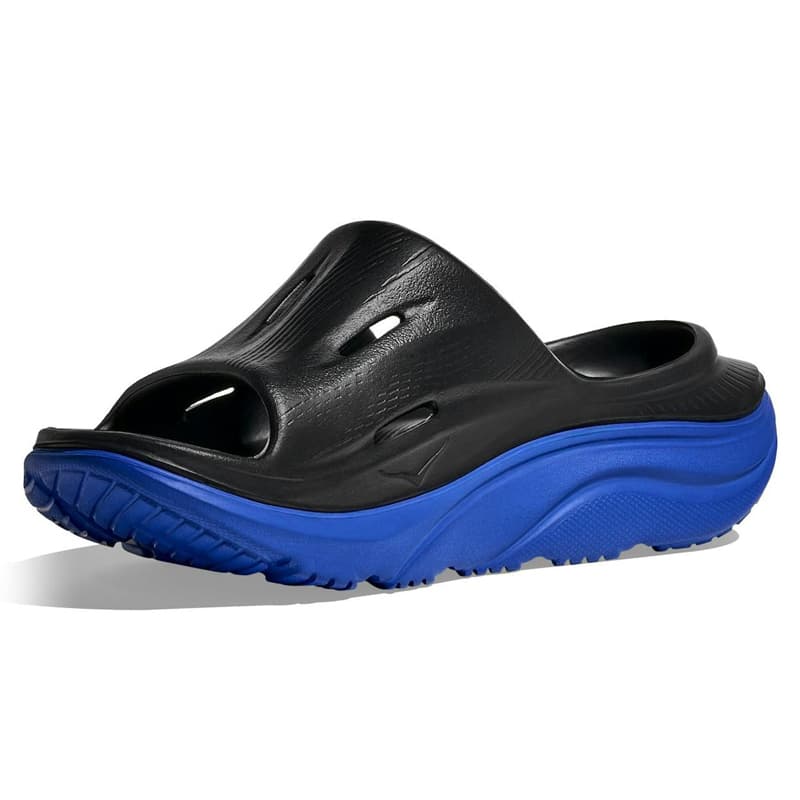 صندل ورزشی هوکا Hoka Ora Recovery Slides 3 مشکی آبی — تصویر ۱۲