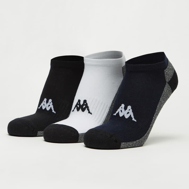 جوراب ورزشی مردانه کاپا Kappa Sport Socks (پک سه جفتی) مشکی سفید سرمه ای خاکستری — تصویر ۵