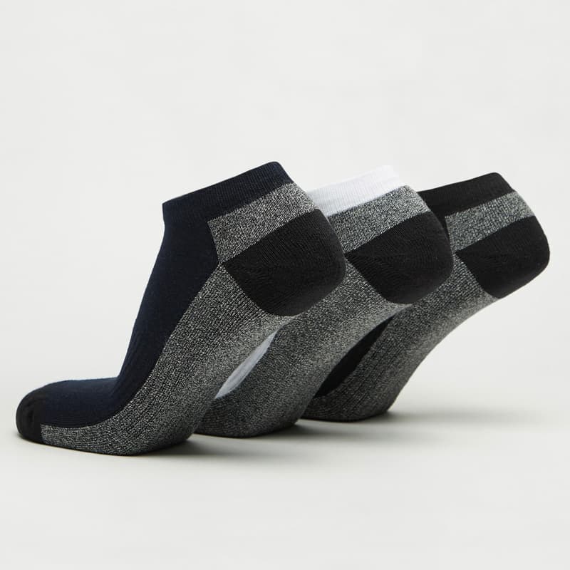 جوراب ورزشی مردانه کاپا Kappa Sport Socks (پک سه جفتی) مشکی سفید سرمه ای خاکستری — تصویر ۷