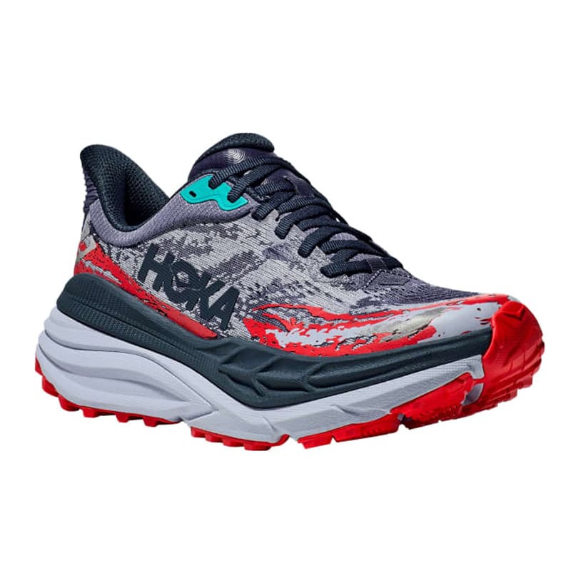 کفش رانینگ زنانه هوکا Hoka Running Shoes Stinson 7 طوسی قرمز — تصویر ۱۱