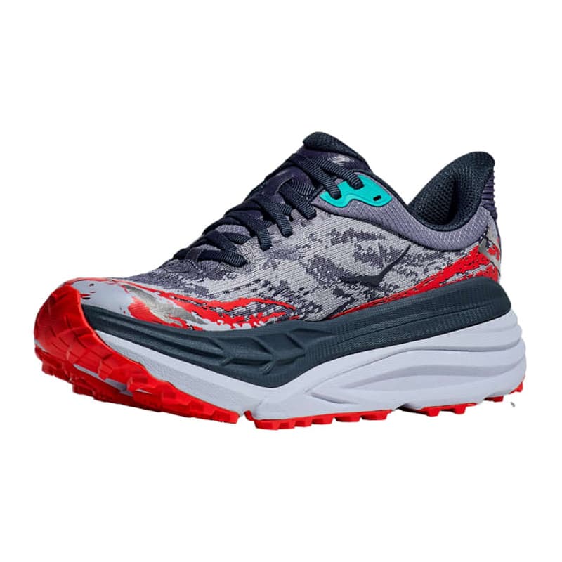 کفش رانینگ زنانه هوکا Hoka Running Shoes Stinson 7 طوسی قرمز — تصویر ۱۲