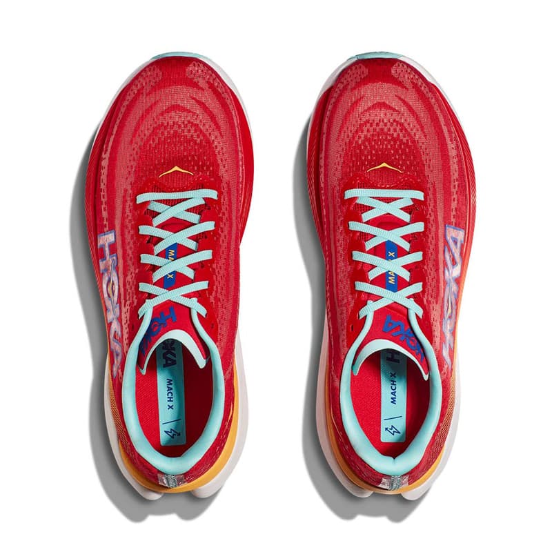 کفش رانینگ مردانه هوکا Hoka Running Shoes Mach X قرمز — تصویر ۱۲