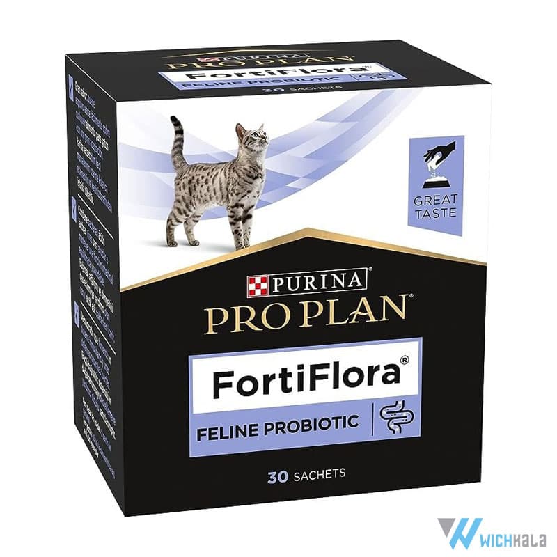 مکمل پودر پروبیوتیک گربه فورتی فلورا پرولین FortiFlora pro plan بسته 30 عددی — تصویر ۳