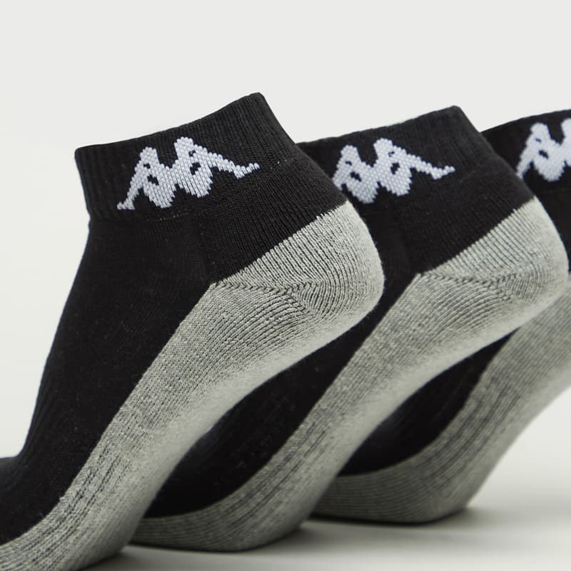 جوراب ورزشی مردانه کاپا Kappa Sport Socks (پک سه جفتی) مشکی طوسی — تصویر ۸