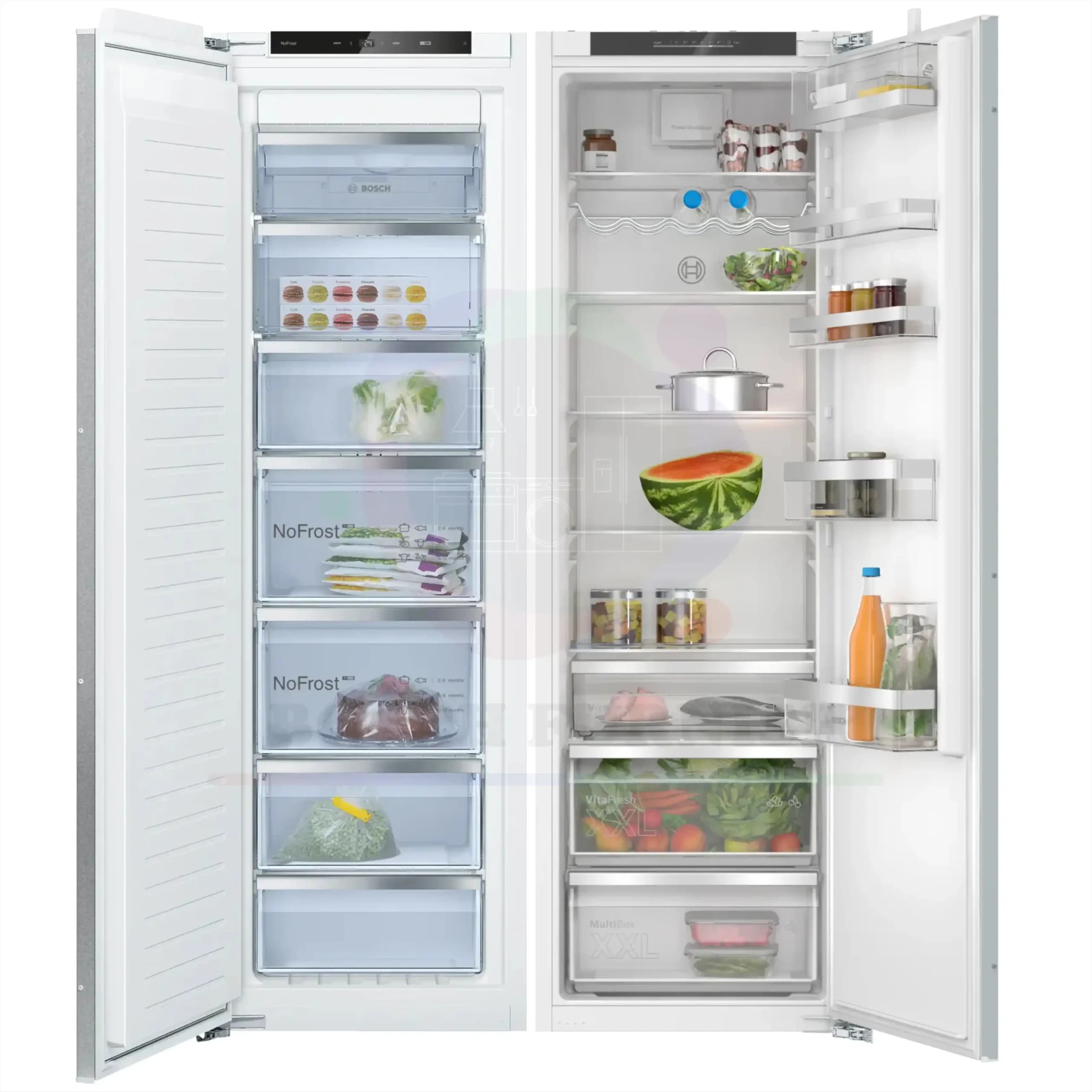 یخچال فریزر دوقلو توکار بوش مدل KIR81ADD0 – GIN81ACEO
