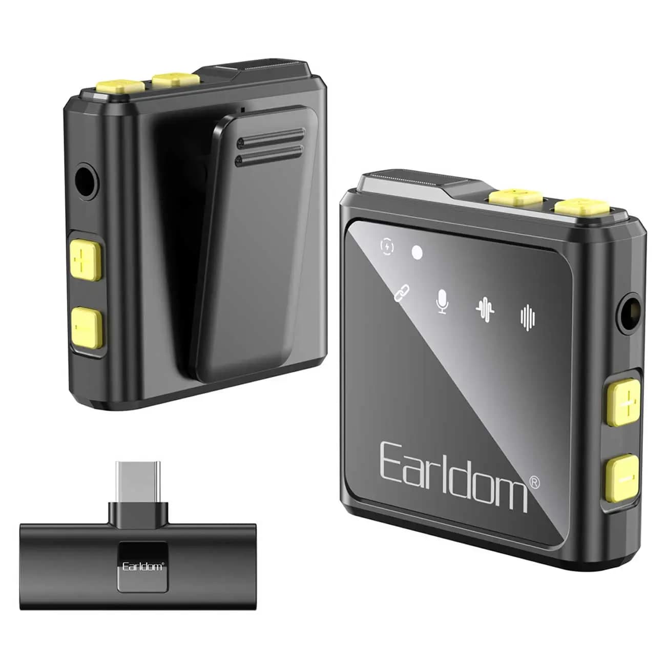 میکروفون یقه ای دو میکروفون تایپ سی ارلدام مدل EARLDOM MC10C