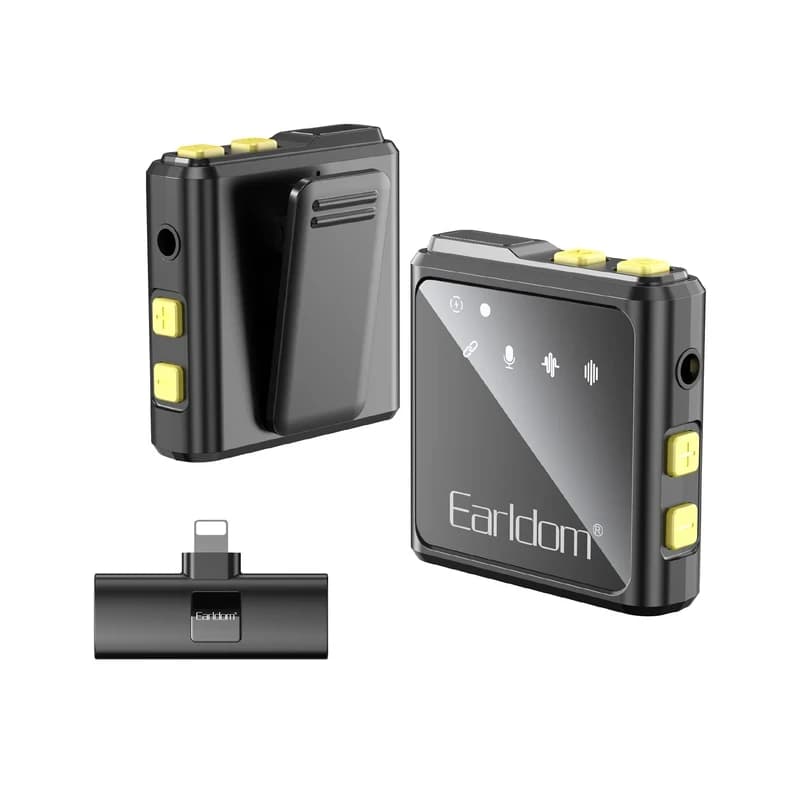 میکروفون یقه ای دو میکروفون لایتنینگ ارلدام مدل EARLDOM MC9L