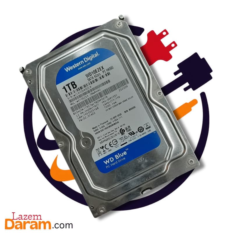 هارد دیسک اینترنال ۱ ترابایت وسترن دیجیتال مدل WD Blue WD10EZEX (کارکرده / تست‌شده با سلامت ۱۰۰٪) — تصویر ۳