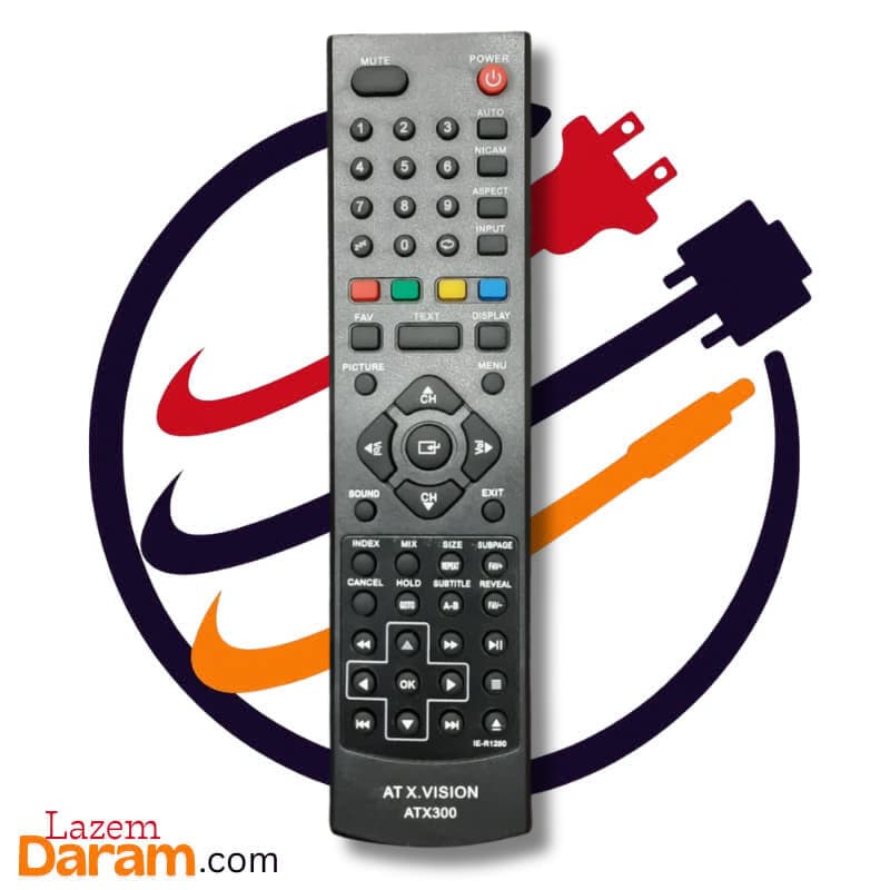 ریموت کنترل تلویزیون ایکسویژن (X.Vision) مدل IE-R1280 — تصویر ۲