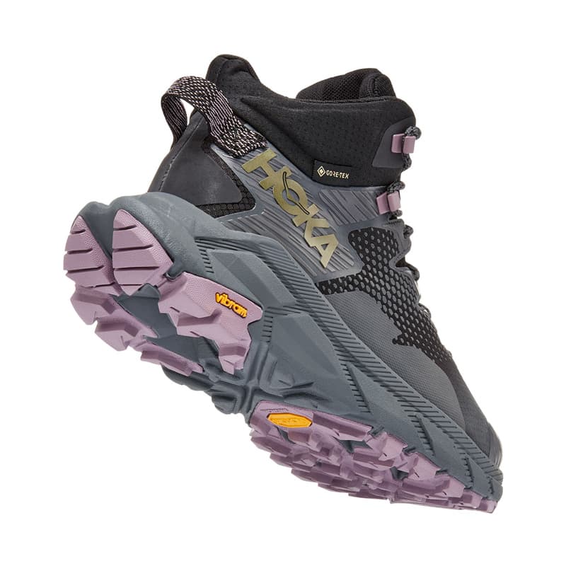 نیم بوت تریل ضد آب زنانه هوکا Hoka Trail Code GTX خاکستری — تصویر ۴