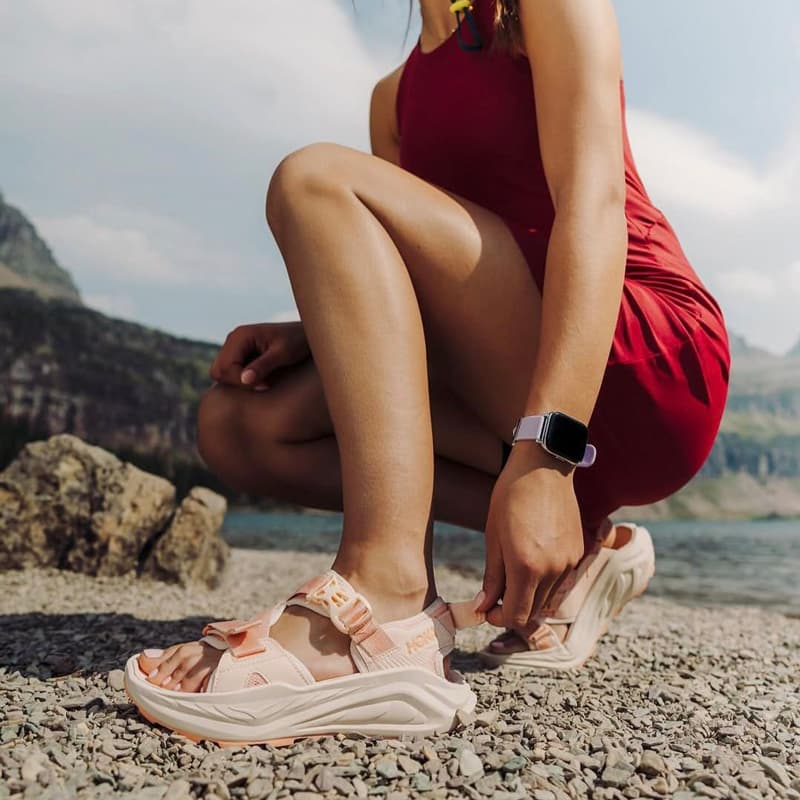 صندل ورزشی زنانه هوکا Hoka Infini Hike TC Sandal گلبهی — تصویر ۱۱