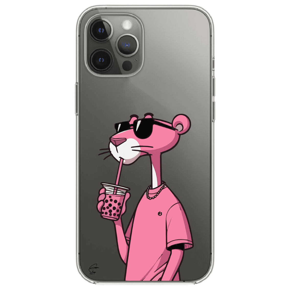 قاب گوشی آیفون 17 پرو طرح پلنگ صورتی (The Pink Panther) | فانتزی و خاص — تصویر ۴