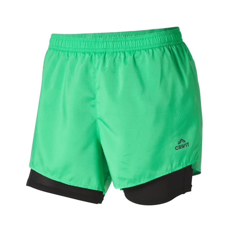 شورت کشاله دار رانینگ مردانه کریویت Crivit Sport Professional Short سبز