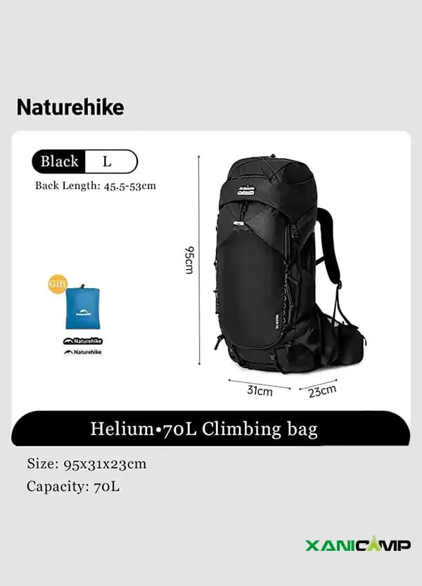 کوله پشتی 70 لیتر نیچرهایک مدل CNK2450XB014 سری Helium 70 — تصویر ۱۲