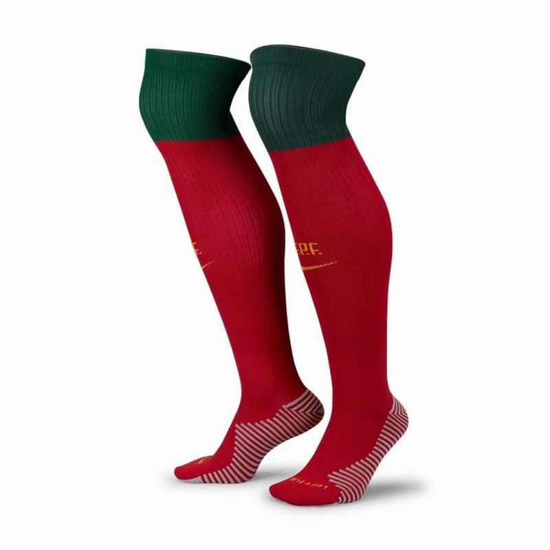جوراب فوتبال ساق بلند نایک Nike Matchfit Football Socks قرمز سبز — تصویر ۳