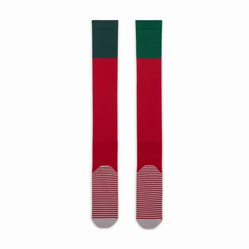 جوراب فوتبال ساق بلند نایک Nike Matchfit Football Socks قرمز سبز — تصویر ۶
