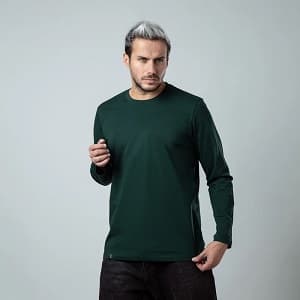 تی شرت آستین بلند مردانه باینت مدل 513-20 رنگ سبز تیره — تصویر ۷