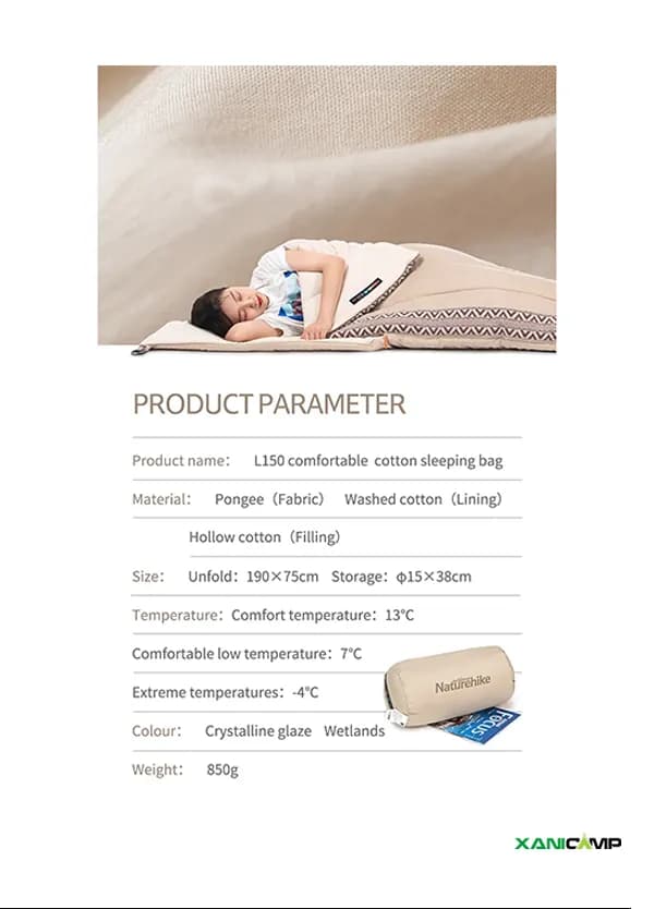 کیسه خواب الیاف نیچرهایک L150 مدل NH20MSD05 — تصویر ۷