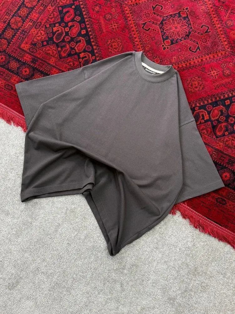 تیشرت ساده باکسی نوک مدادی پارچه ماکان بیسیک