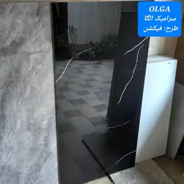 سرامیک 120*60-سرامیک دیوار الگا-طرح فیکشن مشکی - خانه پارکت — تصویر ۲