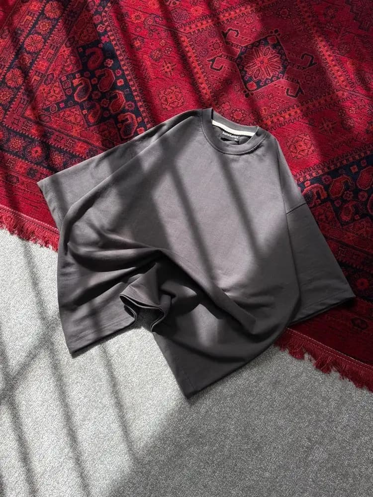 تیشرت باکسی نوک مدادی بیسیک دونخ پنبه