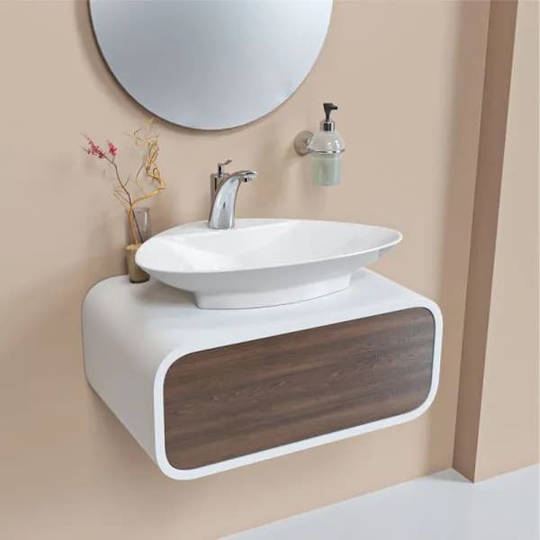 روشویی روکابینتی چینی کرد مدل ليندا 65 — تصویر ۲